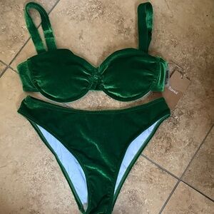 Samiol Emerald Velvet Bikini Set